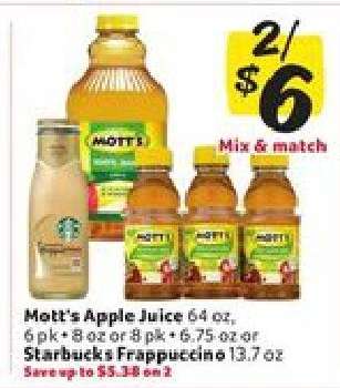 Mott's Apple Juice / Starbucks Frappuccino