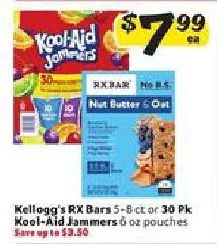Kellogg's RX Bars or Kool-Aid Jammers