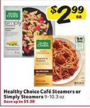 Healthy Choice Café Steamers or Simply Steamers