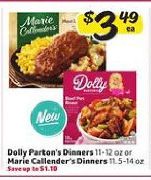 Dolly Parton's Dinners or Marie Callender's Dinners