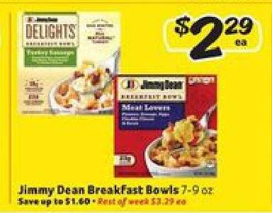 Jimmy Dean Breakfast Bowls