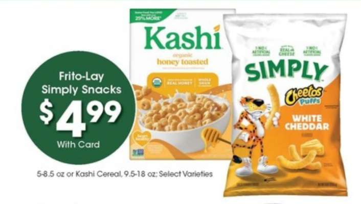 Frito-Lay Simply Snacks or Kashi Cereal