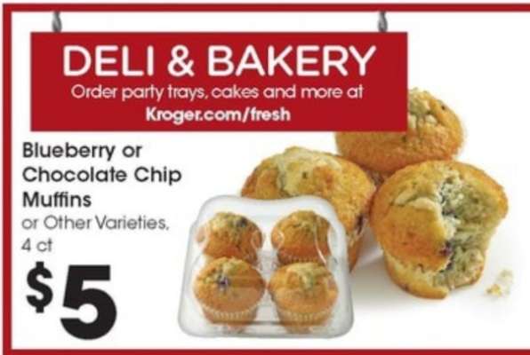 Blueberry or Chocolate Chip Muffins