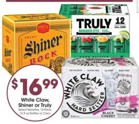 White Claw, Shiner or Truly