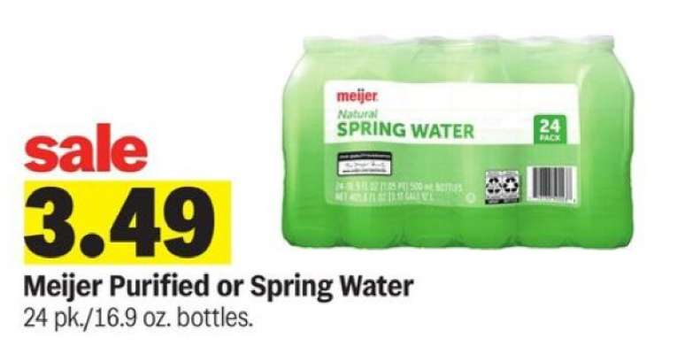 Meijer Purified or Spring Water