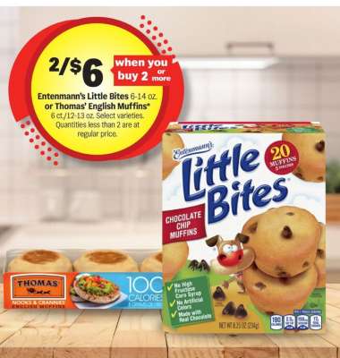 Entenmann's Little Bites or Thomas' English Muffins