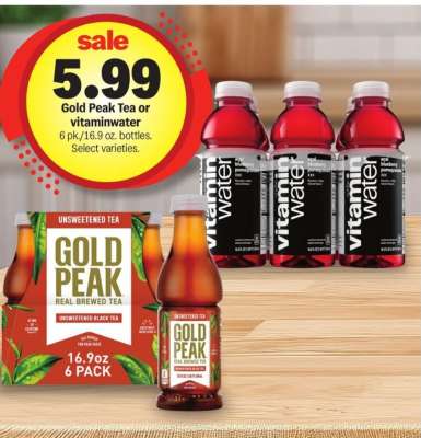Gold Peak tea or Vitaminwater
