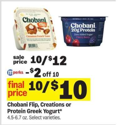 Chobani Flip, Creations or Protein Greek Yogurt*