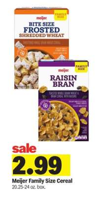 Meijer Family Size Cereal