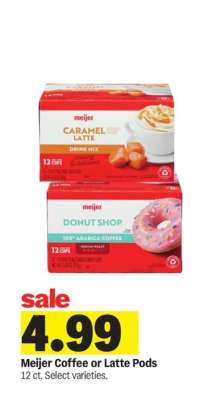 Meijer Coffee or Latte Pods