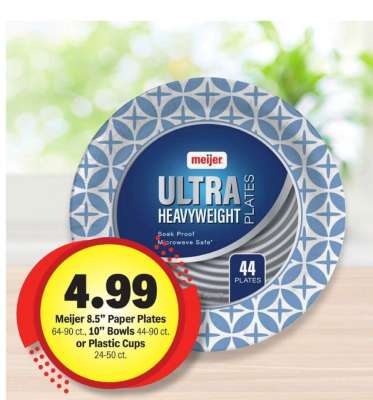 Meijer 8.5” Paper Plates