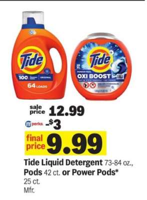 Tide Liquid Detergent or Pods