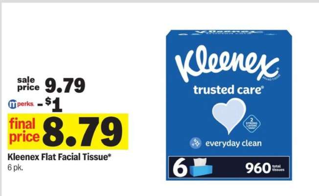 Kleenex Flat Facial Tissue