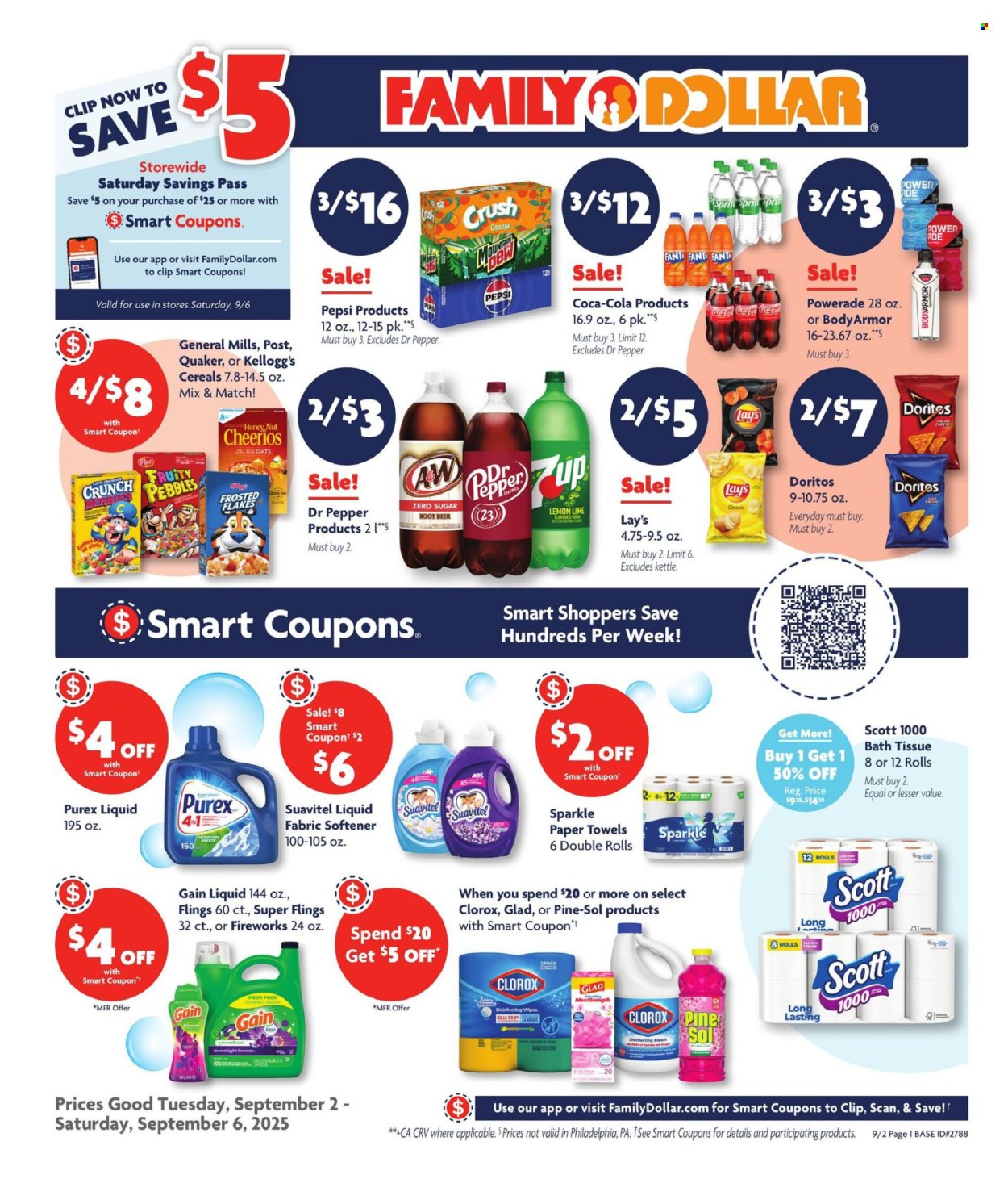 Family Dollar ad - 09/02/2025 - 09/06/2025. Page 1