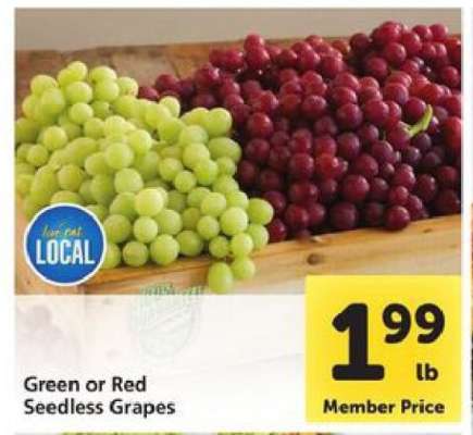 Green or Red Seedless Grapes