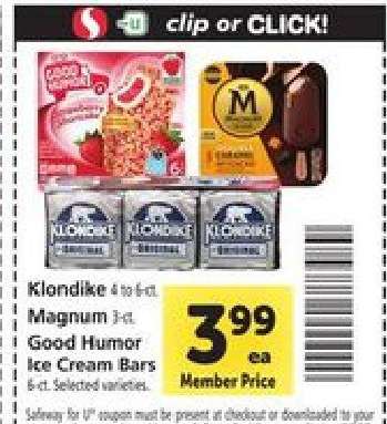 Klondike, Magnum, Good Humor Ice Cream Bars