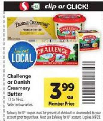 Challenge or Danish Creamery Butter