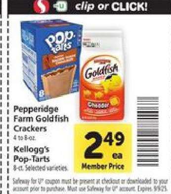 Pepperidge Farm Goldfish Crackers / Kellogg's Pop-Tarts