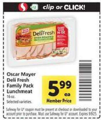 Oscar Mayer Deli Fresh Family Pack Lunchmeat