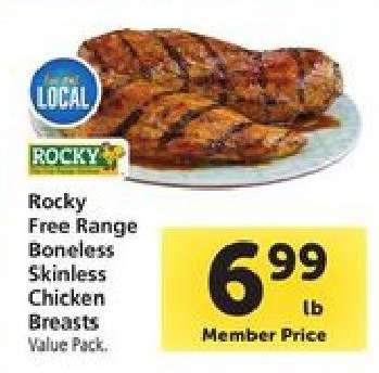 Rocky Free Range Boneless Skinless Chicken Breasts