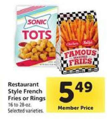 Restaurant Style French Fries or Rings