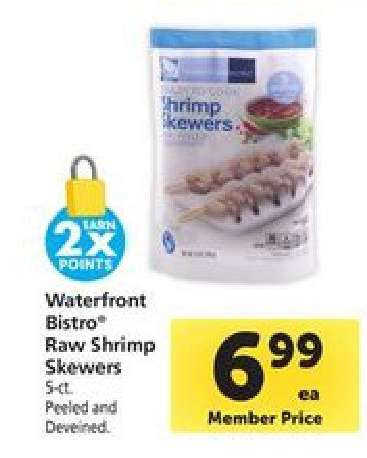 Waterfront Bistro Raw Shrimp Skewers