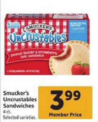 Smucker's Uncrustables Sandwiches