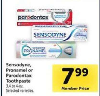 Sensodyne, Pronamel or parodontax Toothpaste