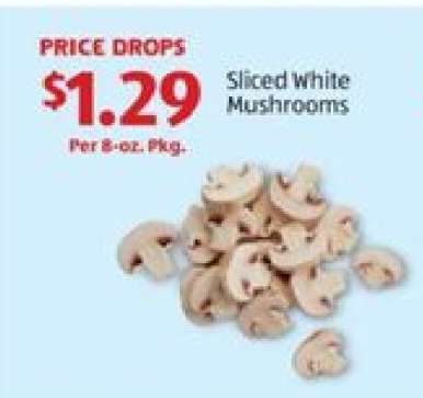 Sliced White Mushrooms