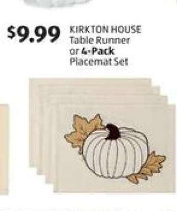 KIRKTON HOUSE Table Runner or 4-Pack Placemat Set