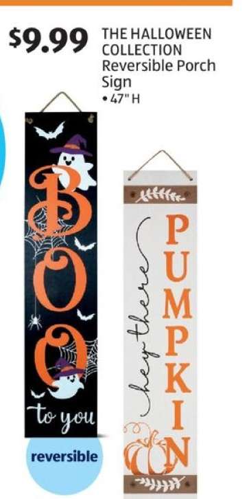 THE HALLOWEEN COLLECTION Reversible Porch Sign