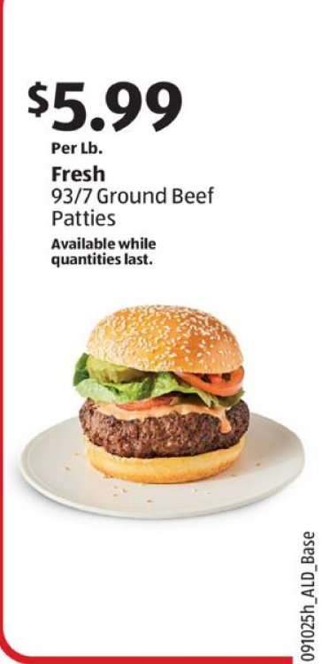 Fresh 93/7 Ground Beef Patties