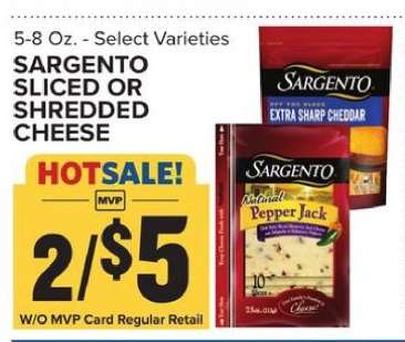 Sargento Sliced or Shredded Cheese