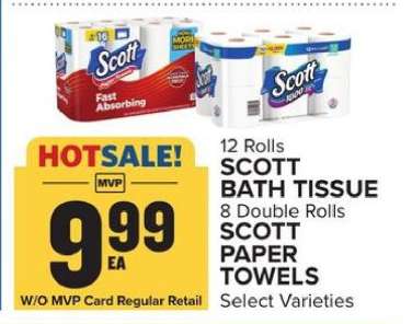 SCOTT BATH TISSUE / SCOTT PAPER TOWELS