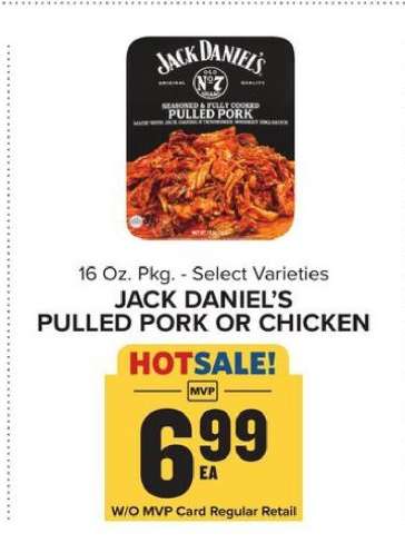 Jack Daniel's Pulled Pork or Chicken