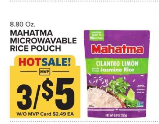Mahatma Microwavable Rice Pouch