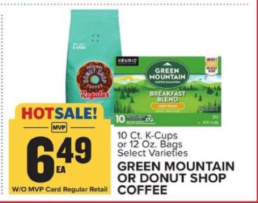 Green Mountain or Donut Shop Coffee