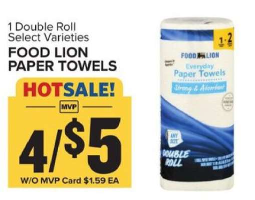 FOOD LION PAPER TOWELS