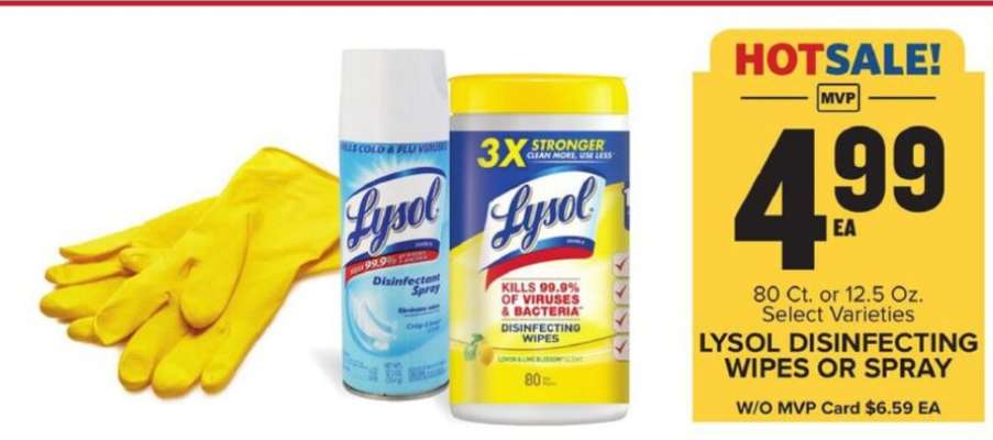 Lysol Disinfecting Wipes or Spray