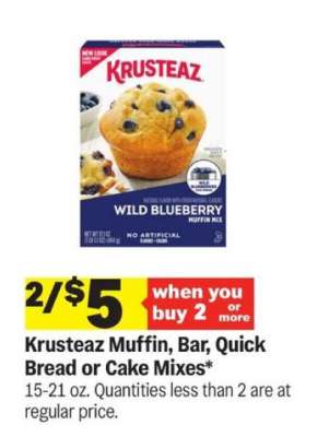 Krusteaz Muffin, Bar, Quick Bread or Cake Mixes
