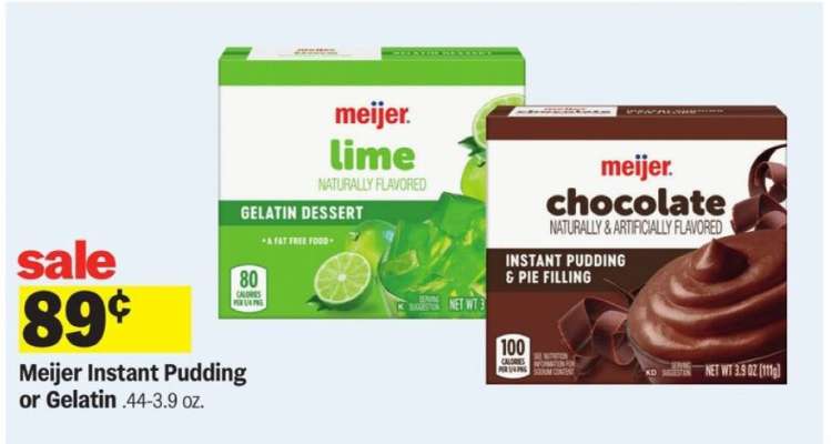 Meijer Instant Pudding or Gelatin