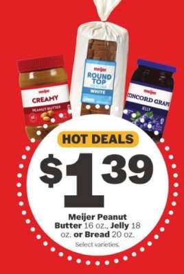 Meijer Peanut Butter, Jelly, or Bread