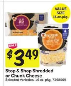 Stop & Shop Shredded or Chunk Cheese