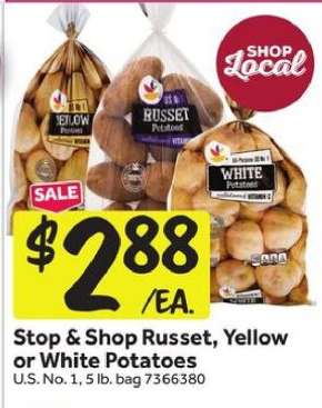 Stop & Shop Russet, Yellow or White Potatoes