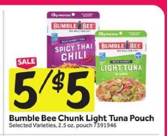 Bumble Bee Chunk Light Tuna Pouch