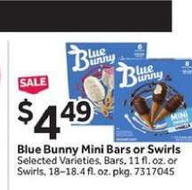 Blue Bunny Mini Bars or Swirls
