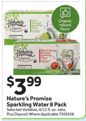 Nature's Promise Sparkling Water 8 Pack
