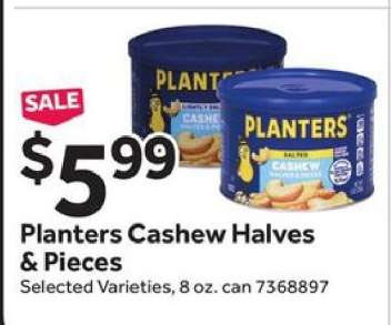 Planters Cashew Halves & Pieces