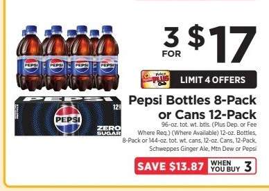 Pepsi Bottles 8-Pack or Cans 12-Pack