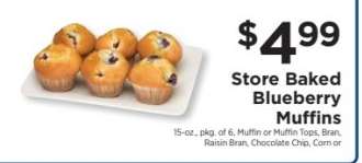Store Baked Blueberry Muffins